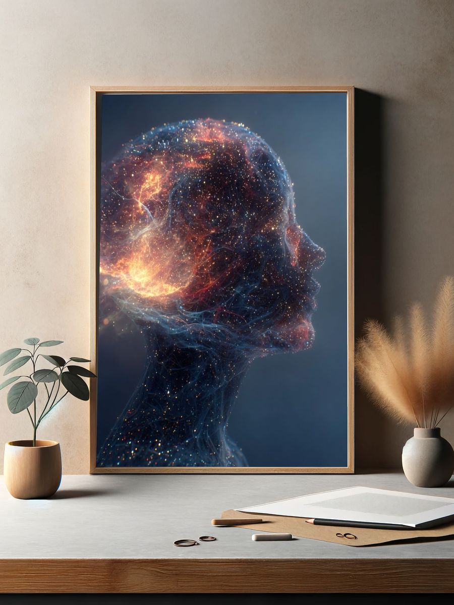 Cosmic Mind — Digital Art Print. — room view 2