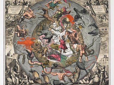 Celestial Map — Vintage Print. poster print