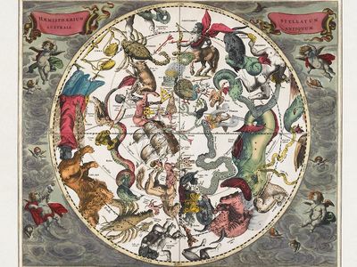 Antique Celestial Map Poster. poster