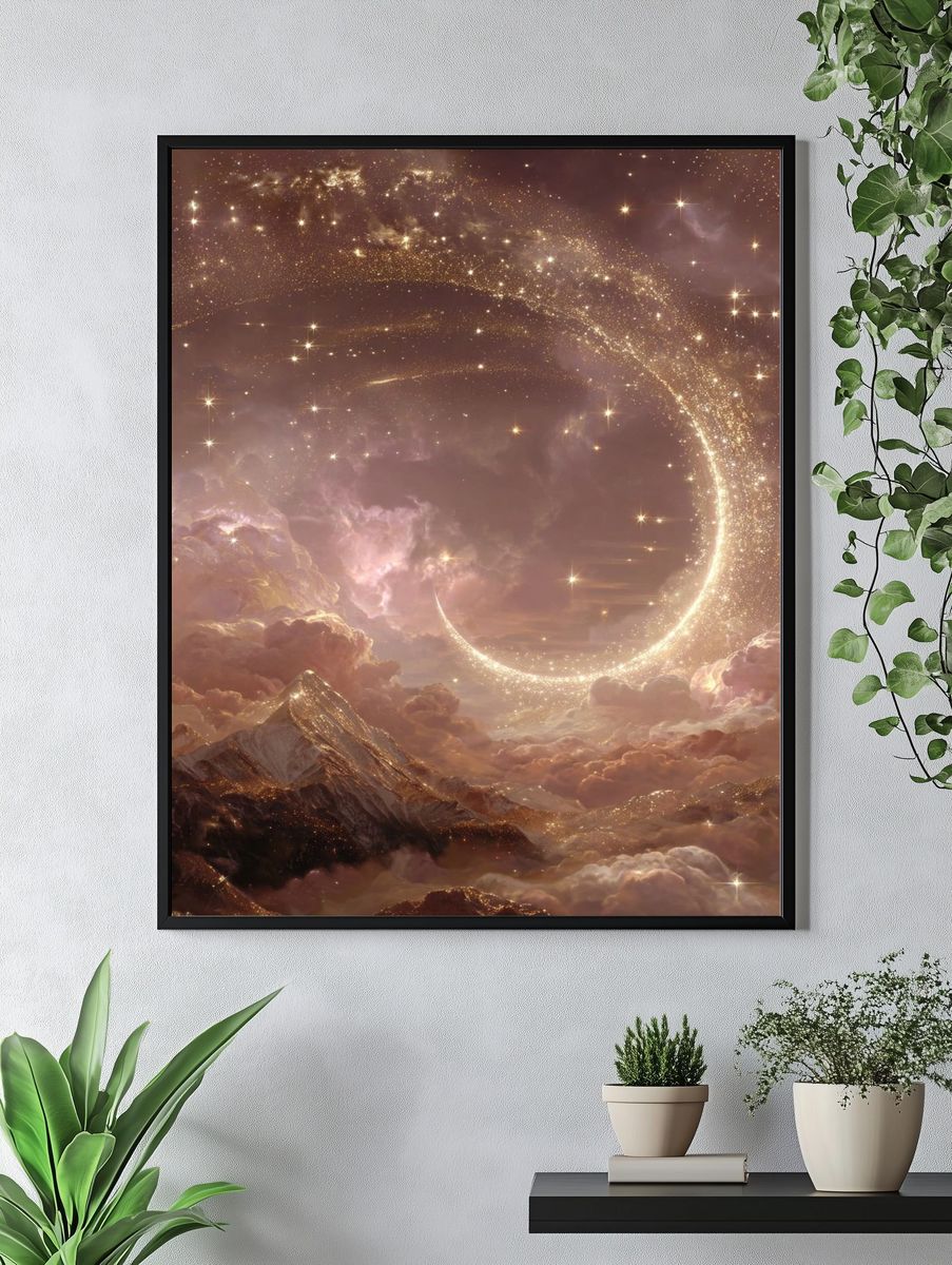 Celestial Mountain — Fantasy Print. — room view 4