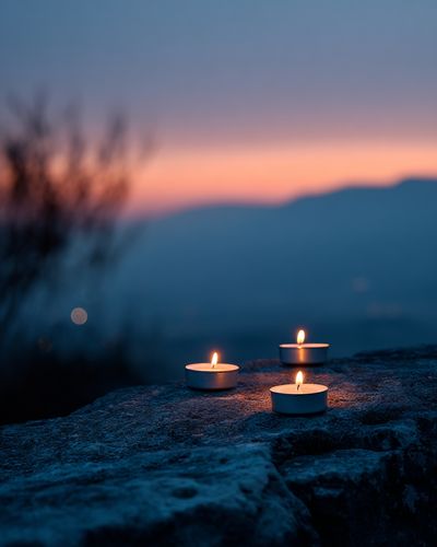 Candles at Dusk — Photography Print. poster