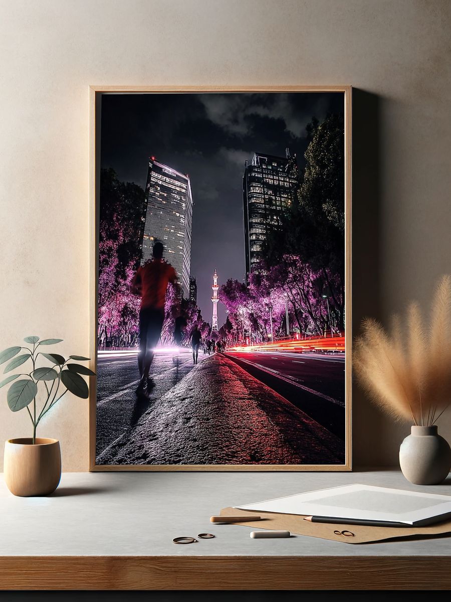 City Nightscape — Photography Poster. — room view 2
