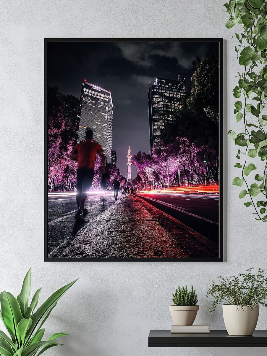 City Nightscape — Photography Poster. — room view 4