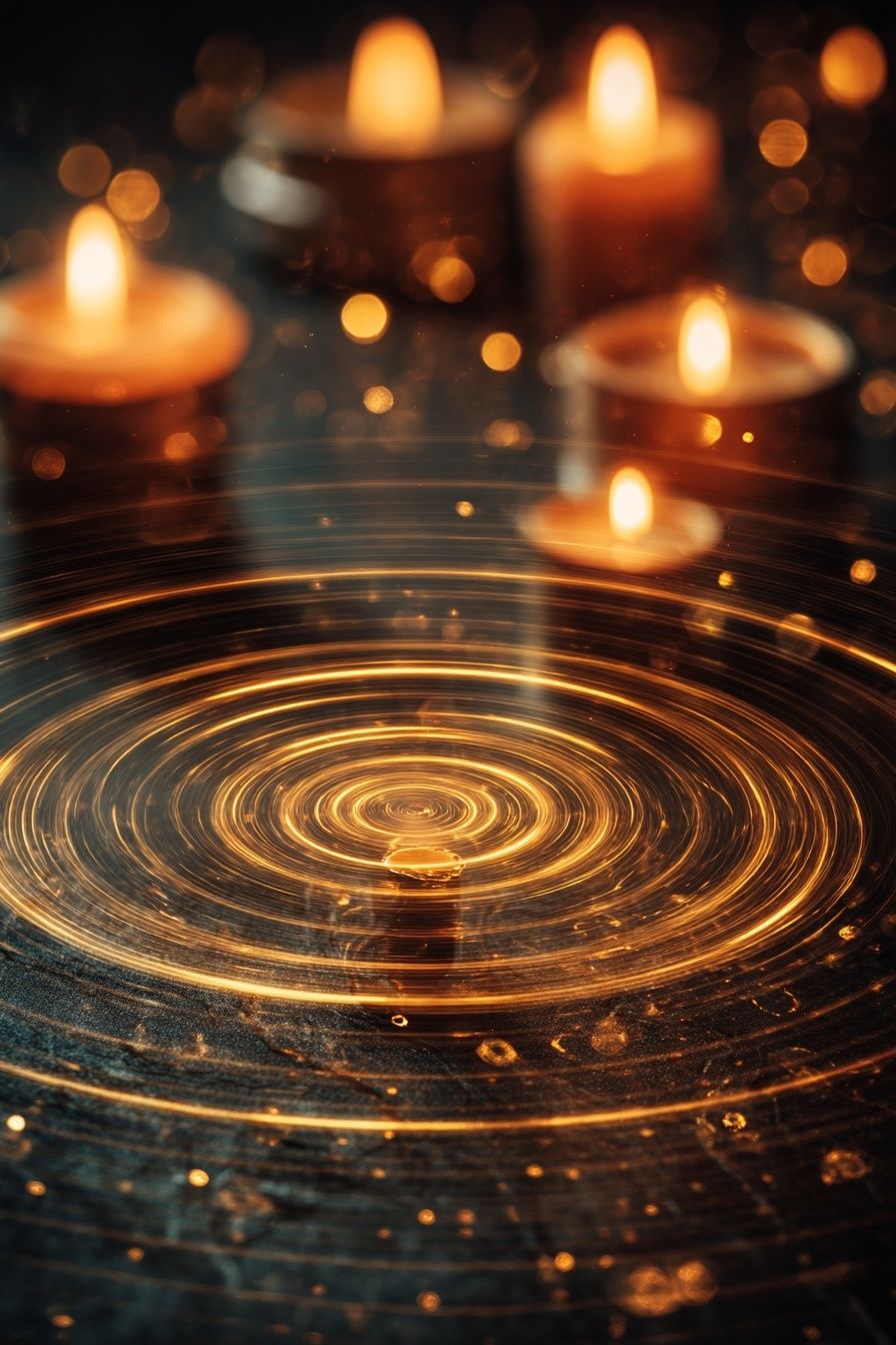 Candlelight Ripples — Photography Print. poster detail