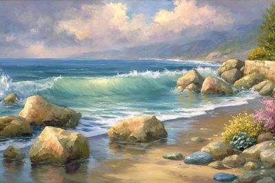 Coastal Waves Fine-Art Poster.