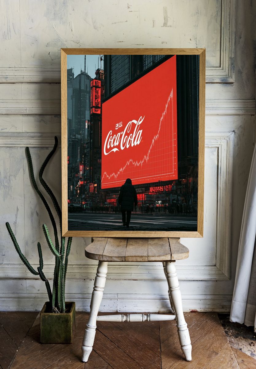 Coca-Cola Neon Cityscape Poster. — room view 1