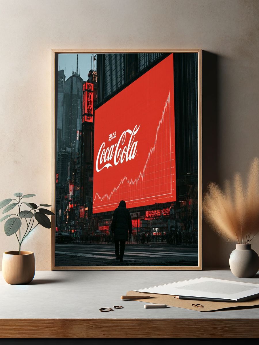 Coca-Cola Neon Cityscape Poster. — room view 2