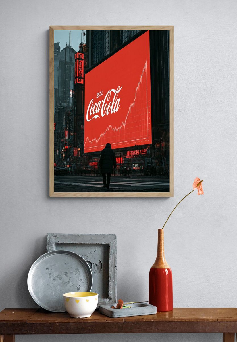 Coca-Cola Neon Cityscape Poster. — room view 3