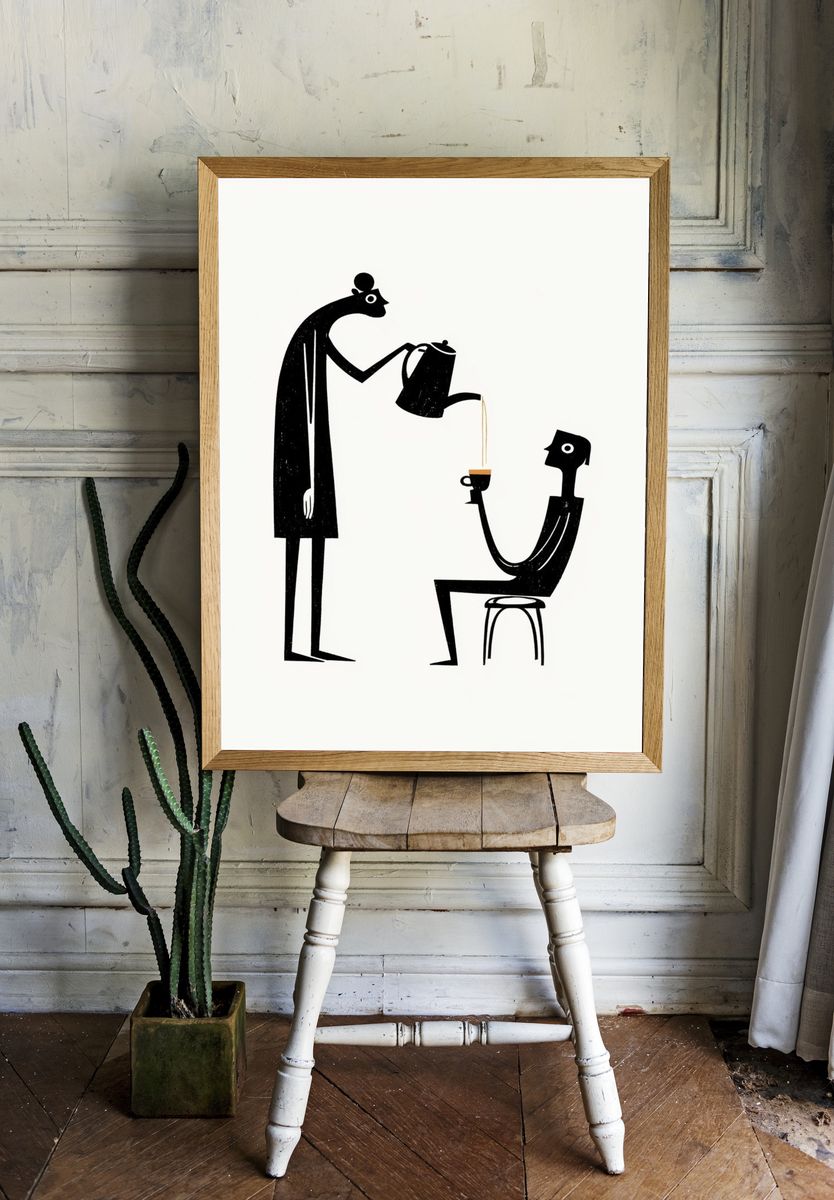 Coffee Ritual Typography Print. room preview