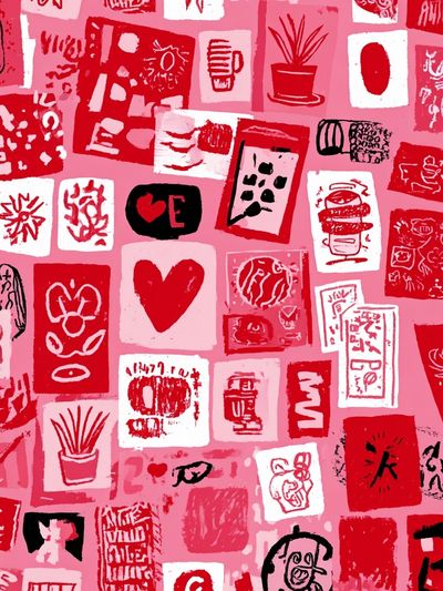 Colorful Collage Art Print. poster