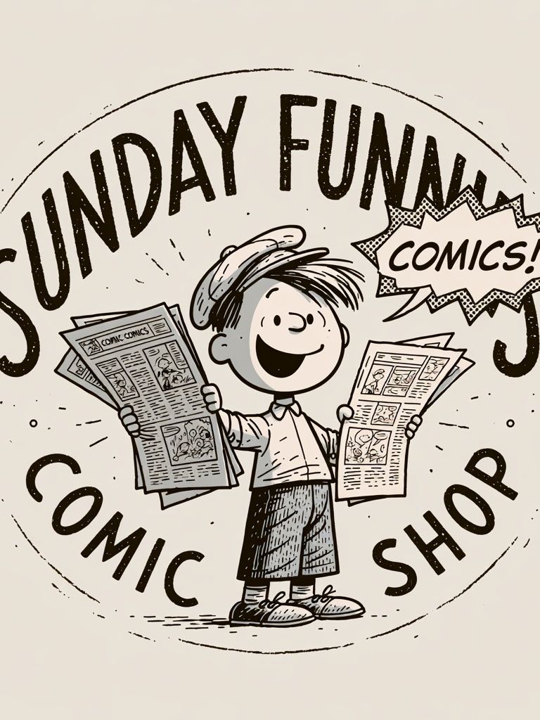 Sunday Funday Comic Shop Poster.
