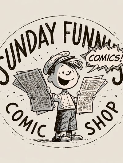 Sunday Funday Comic Shop Poster.