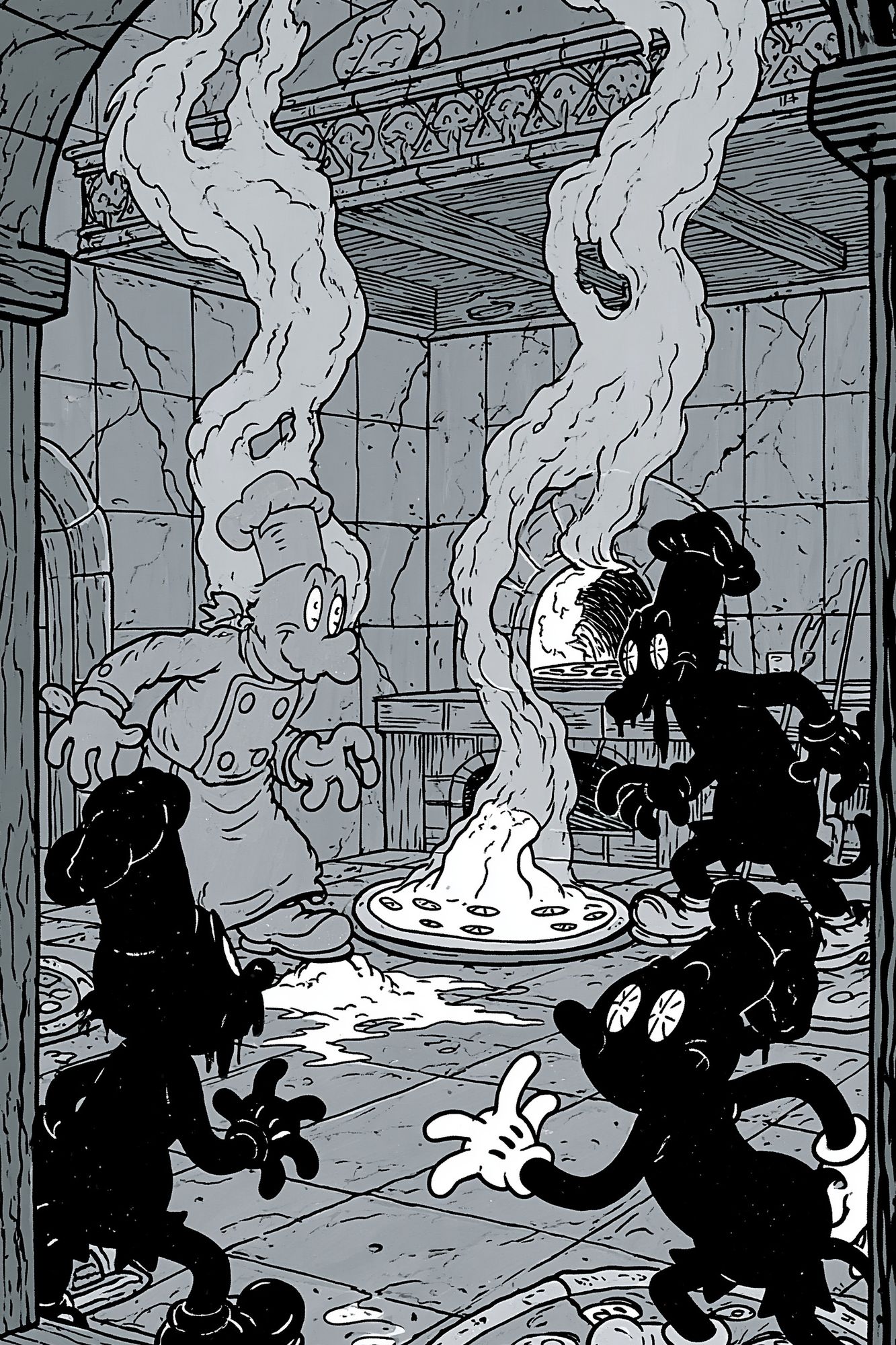 Mickey Mouse Kitchen Chaos Poster. poster — comics art