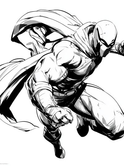 Masked Superhero Ink Poster.