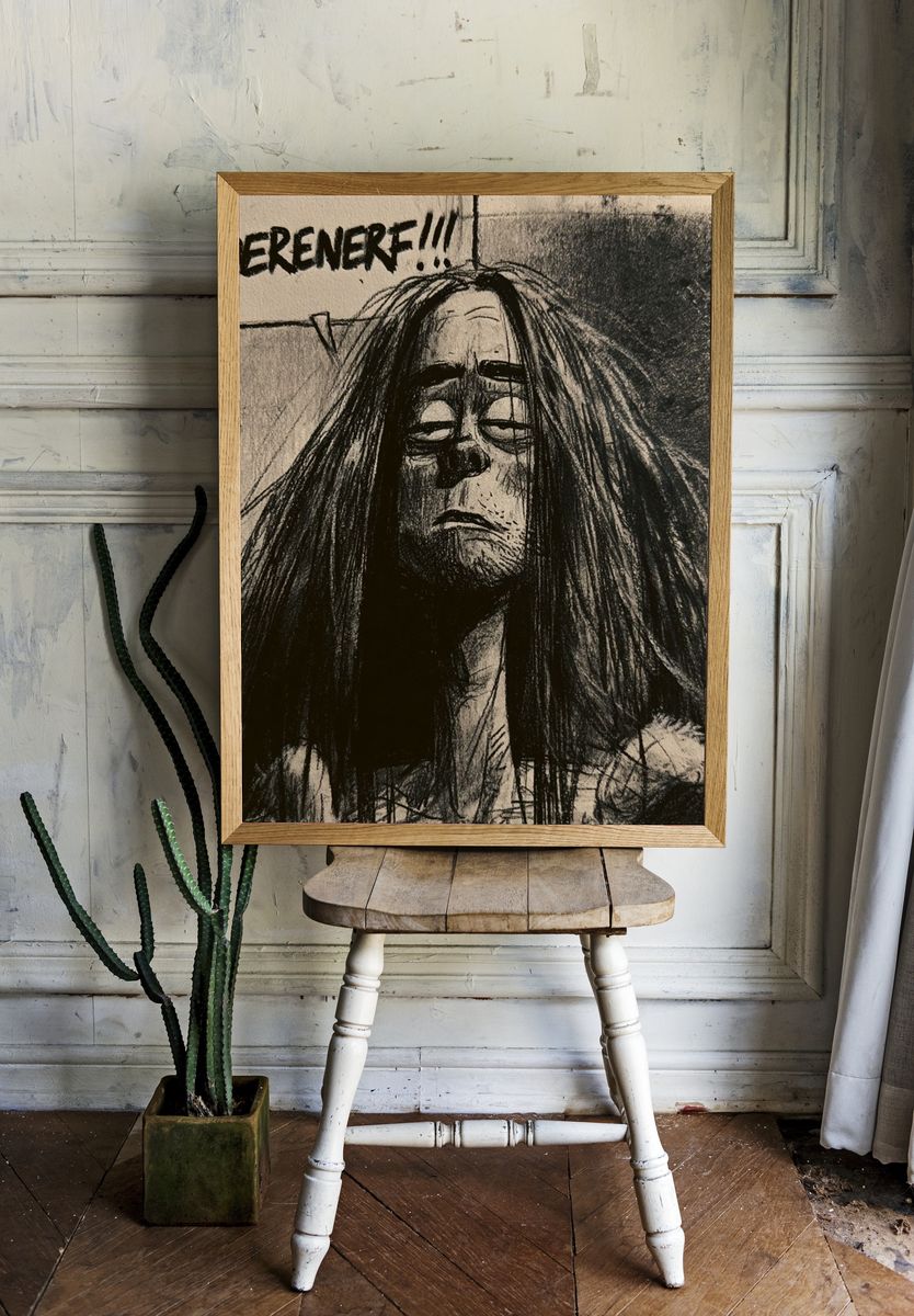 Boerenerf Comic Portrait Poster. — room view 1