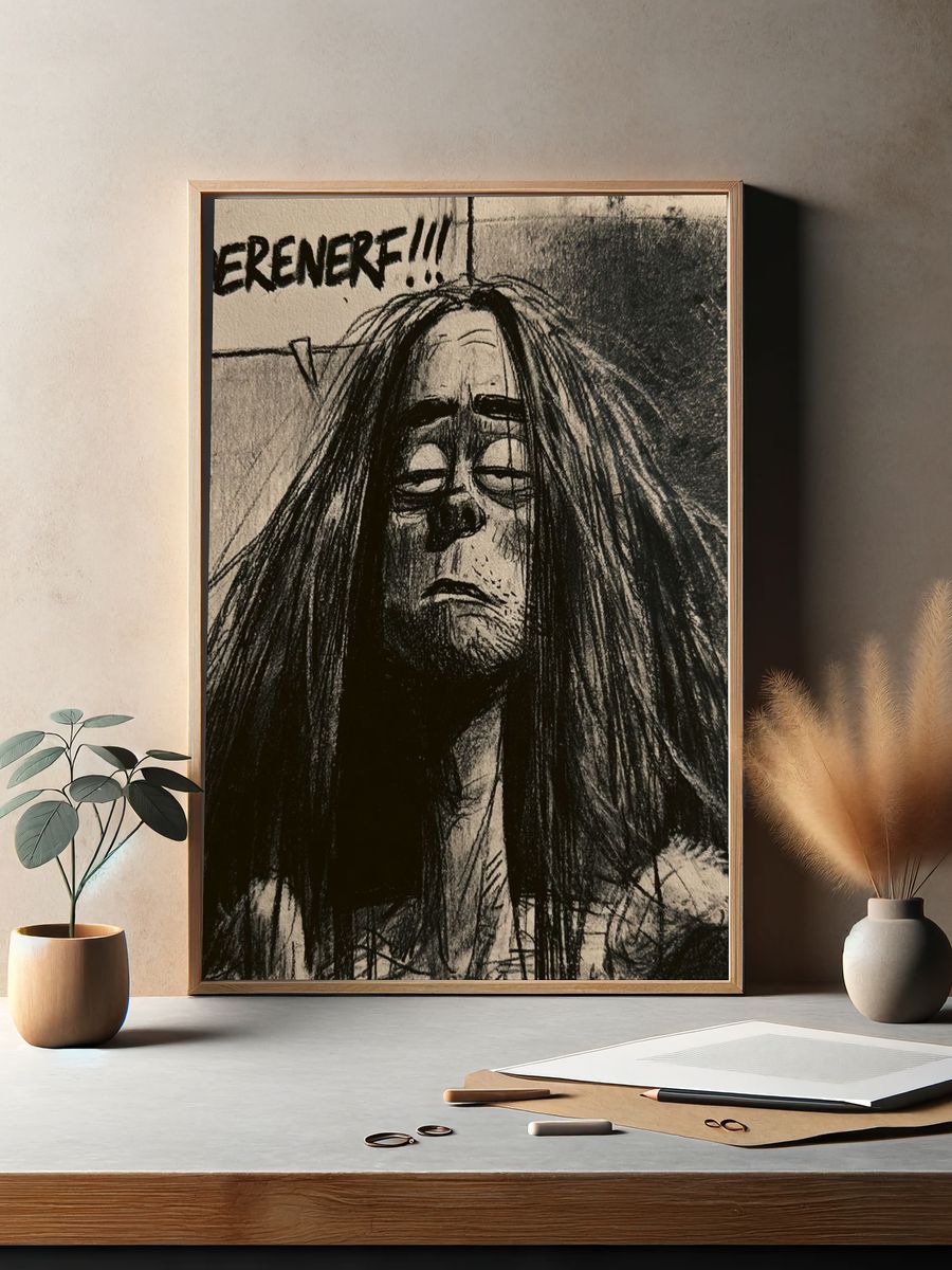 Boerenerf Comic Portrait Poster. — room view 2
