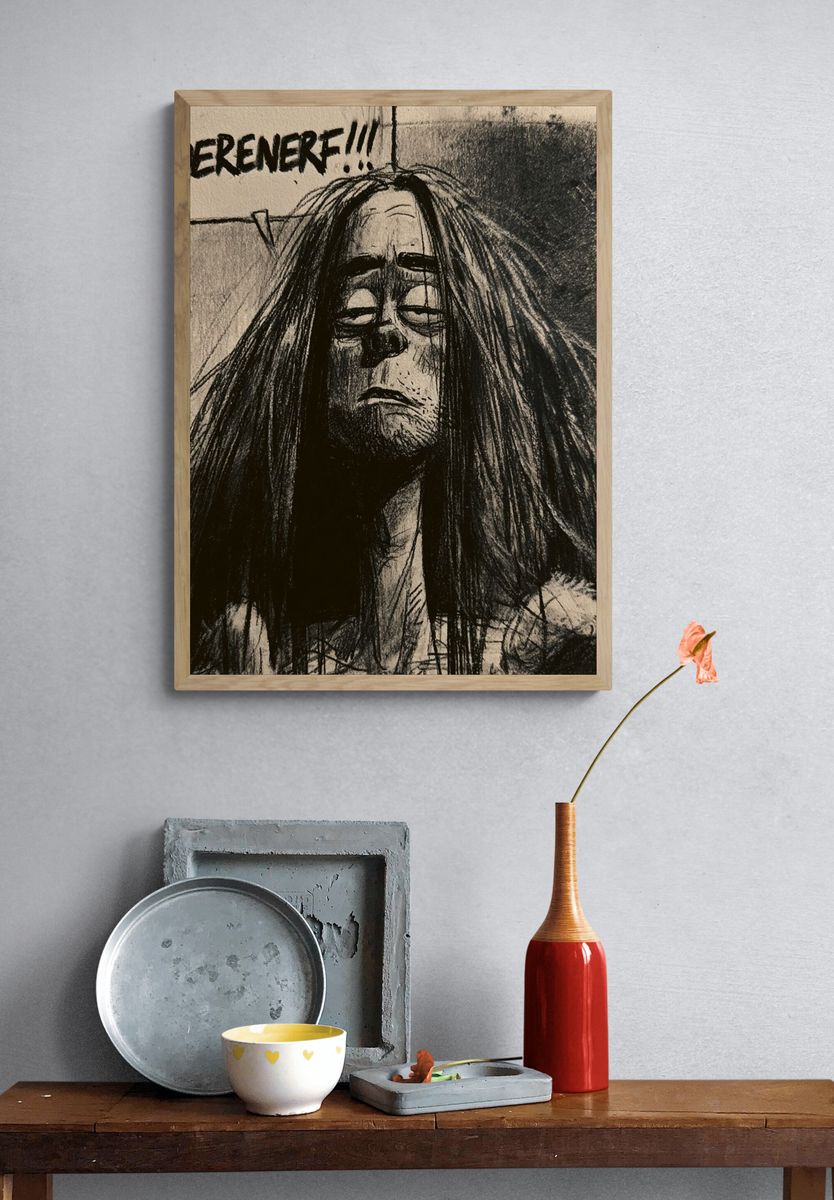 Boerenerf Comic Portrait Poster. — room view 3