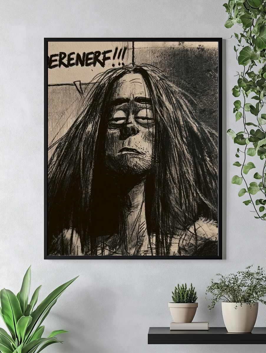 Boerenerf Comic Portrait Poster. — room view 4