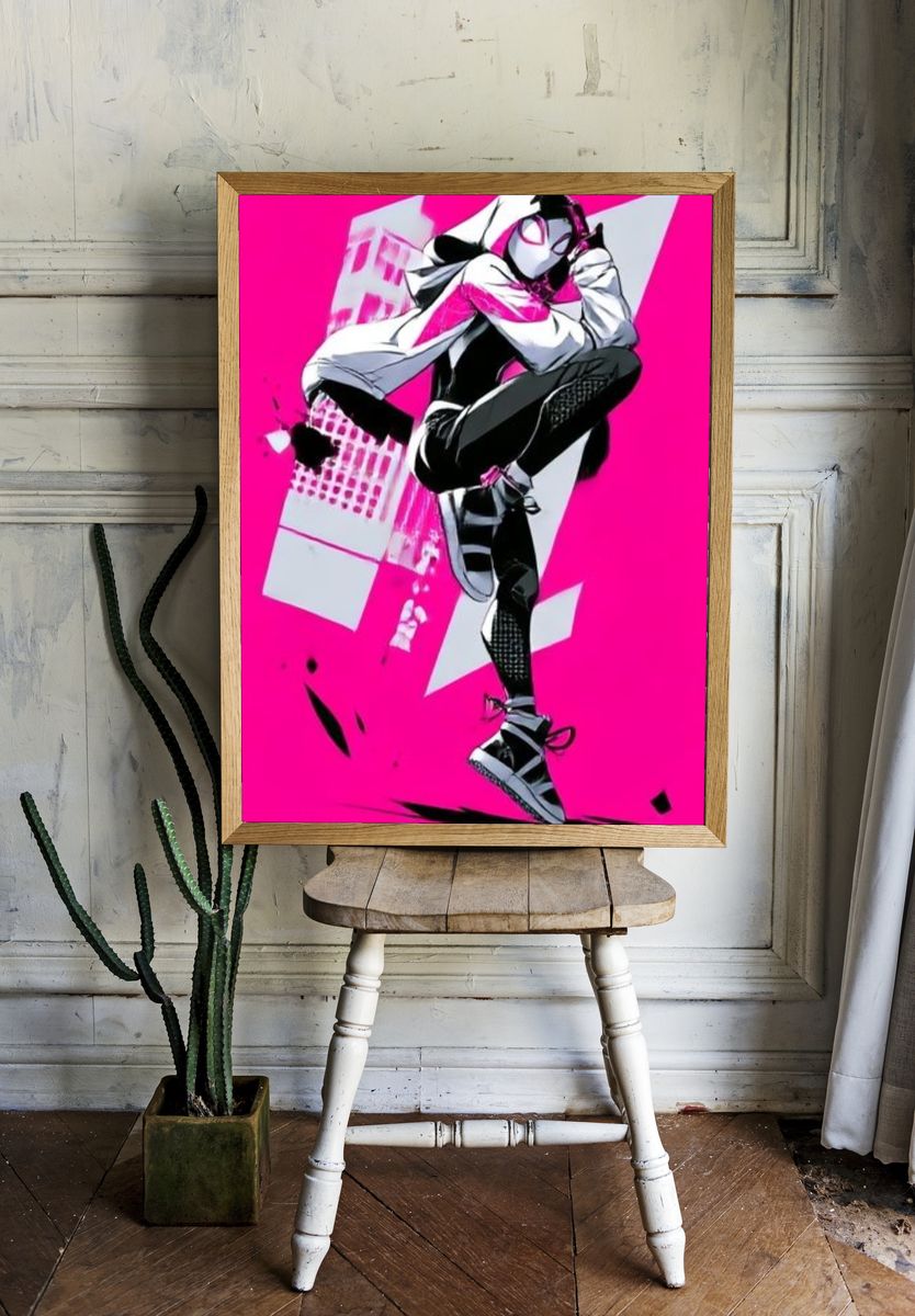 Spider-Man Neon Pop-Art Poster. — room view 1