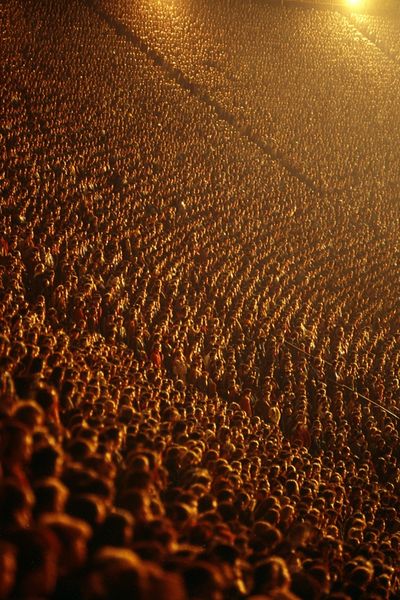 Concert Crowd Night Photography Poster. poster print