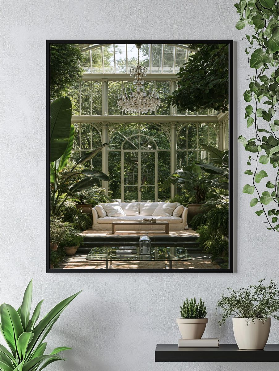 Elegant Conservatory Interior Photography Poster. — room view 4