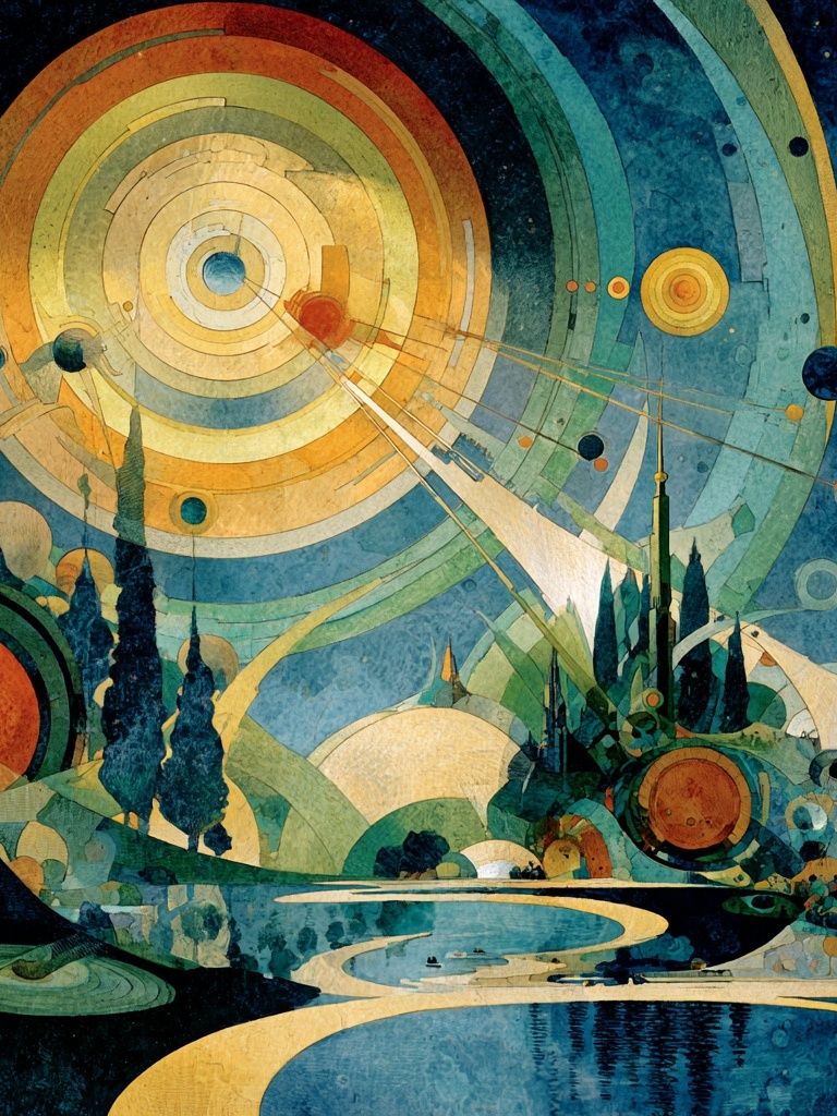 Cosmic Landscape — Abstract Print. poster detail