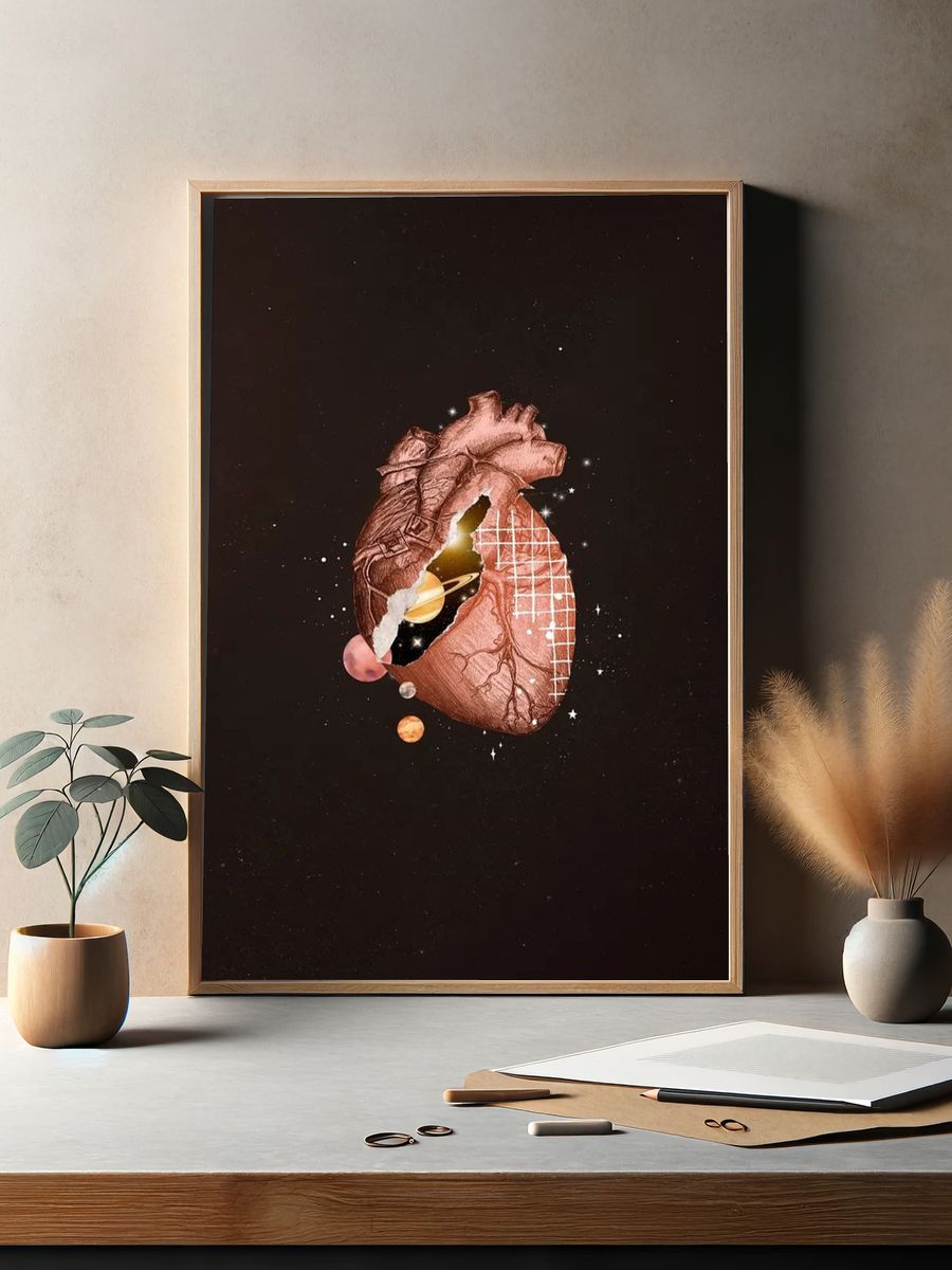 Cosmic Heart — Illustration Print. — room view 2