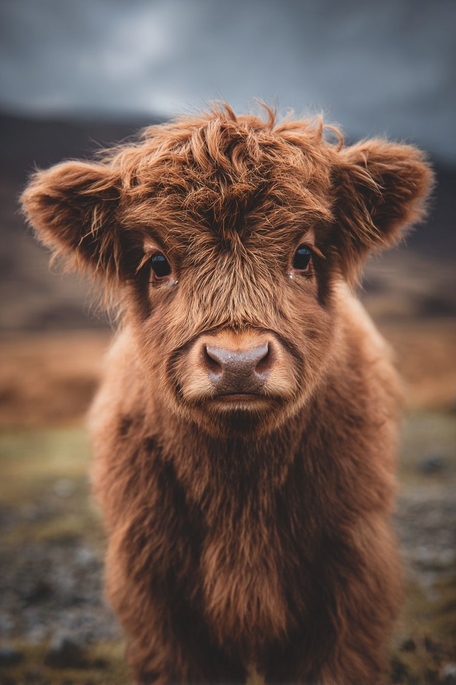 Highland Cow Calf — Photography Print. poster — animals art