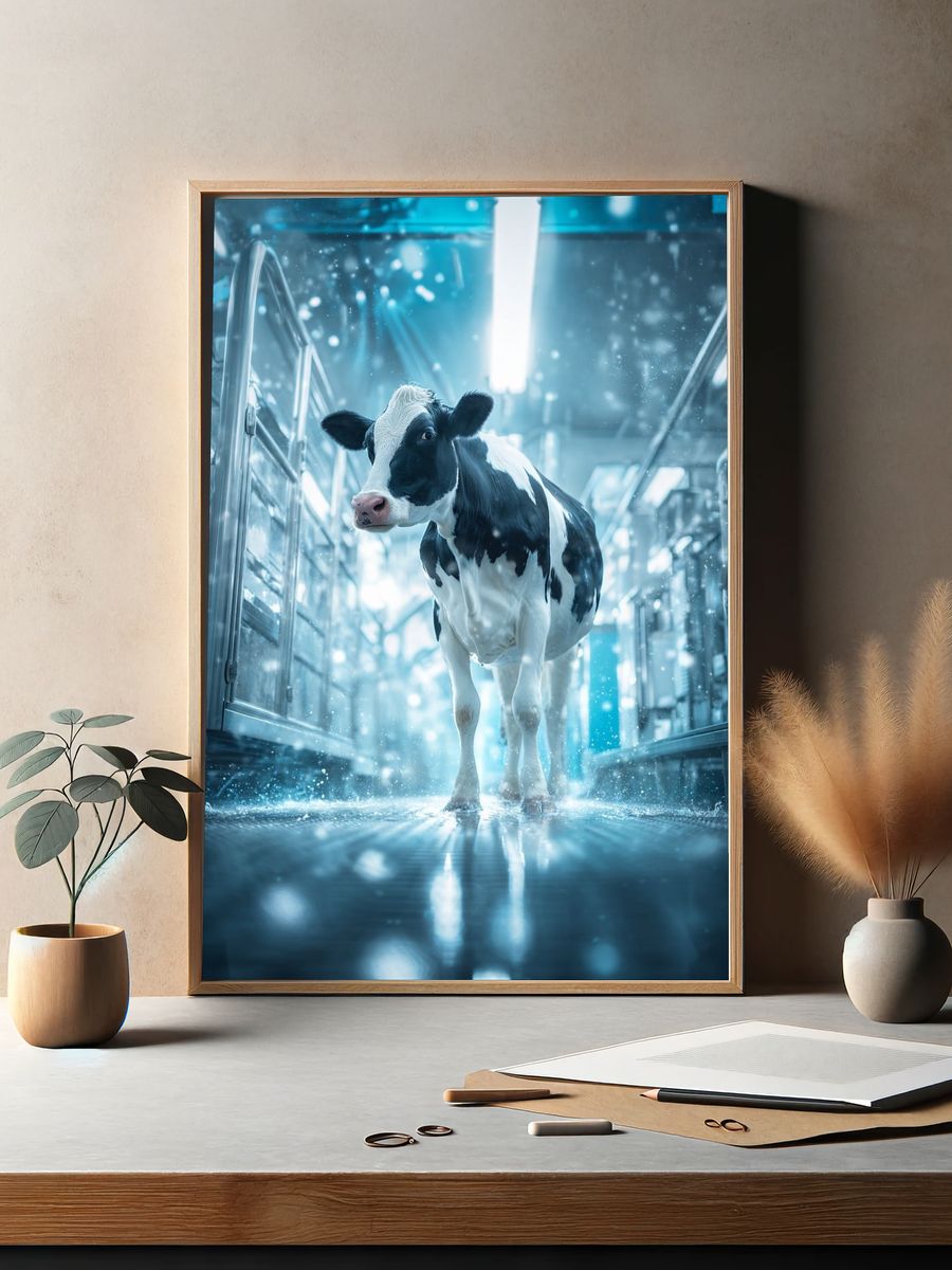 Curious Cow — Photography Print. — room view 2