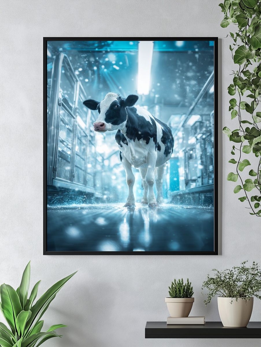 Curious Cow — Photography Print. — room view 4