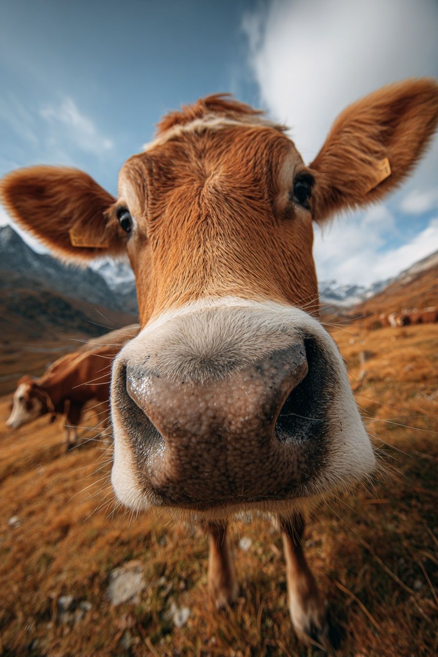 Curious Cow Portrait Poster. poster — animals art