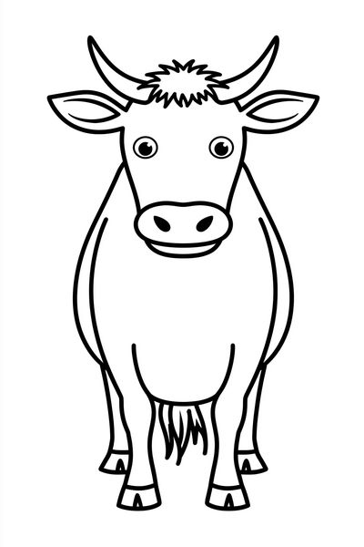 Cute Cow Line Art Poster. poster