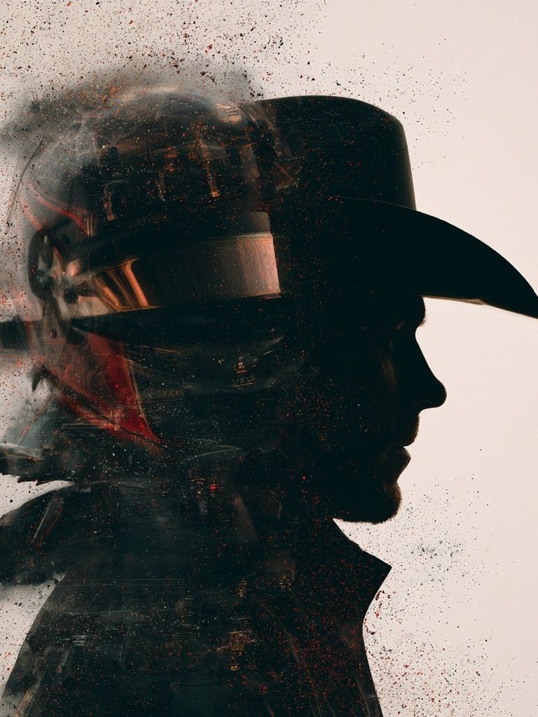 Cowboy Silhouette Photography Poster. poster — photography art