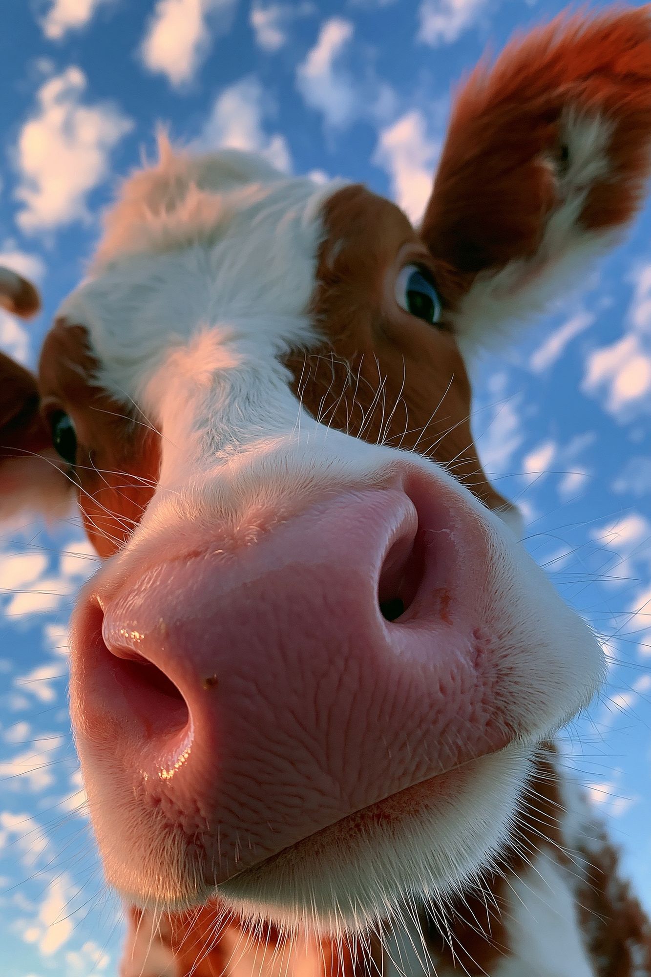 Curious Cow Close-Up Photography Poster. poster — animals art