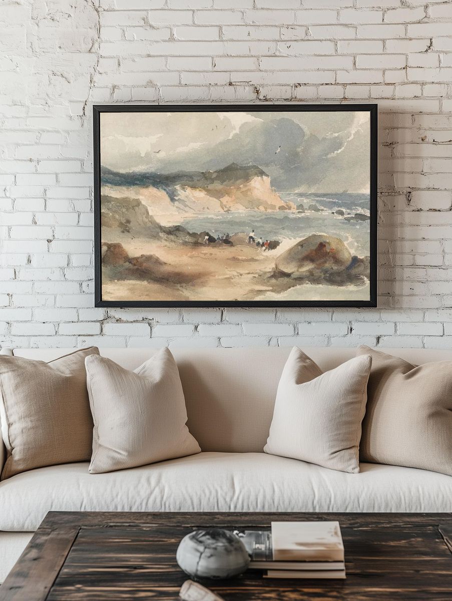 Coastal Landscape — Watercolor Print room preview