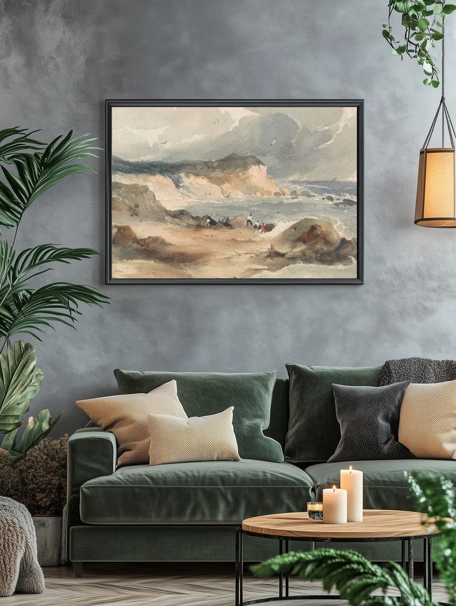 Coastal Landscape — Watercolor Print. — room view 4