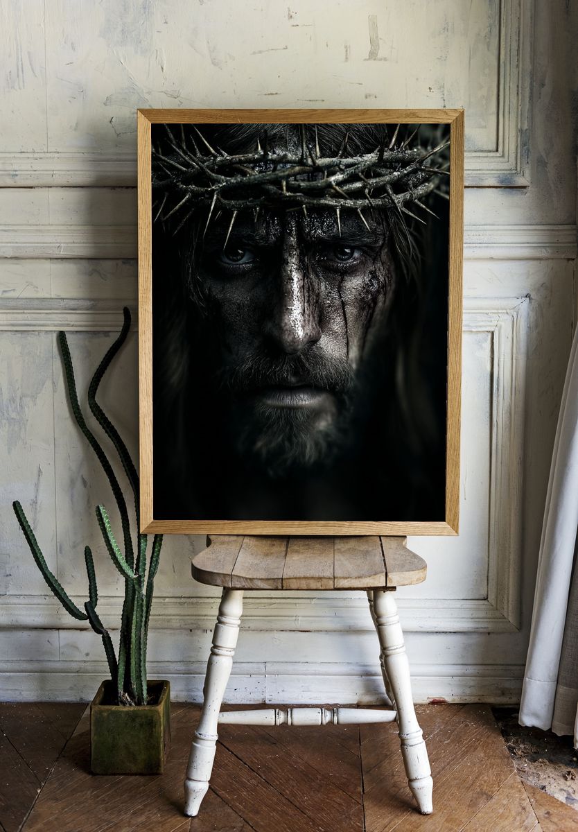 Crowned Christ — Fine Art Print room preview