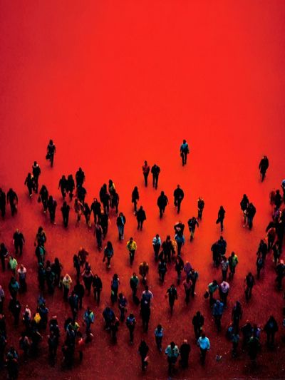 Crowd in Red — Photography Print. poster print