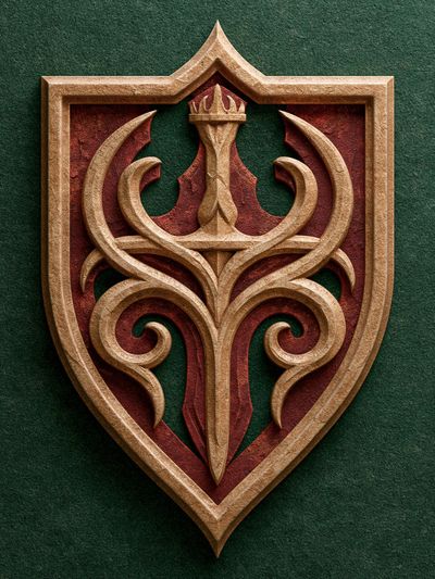 Ornate Crest Emblem Print. poster print