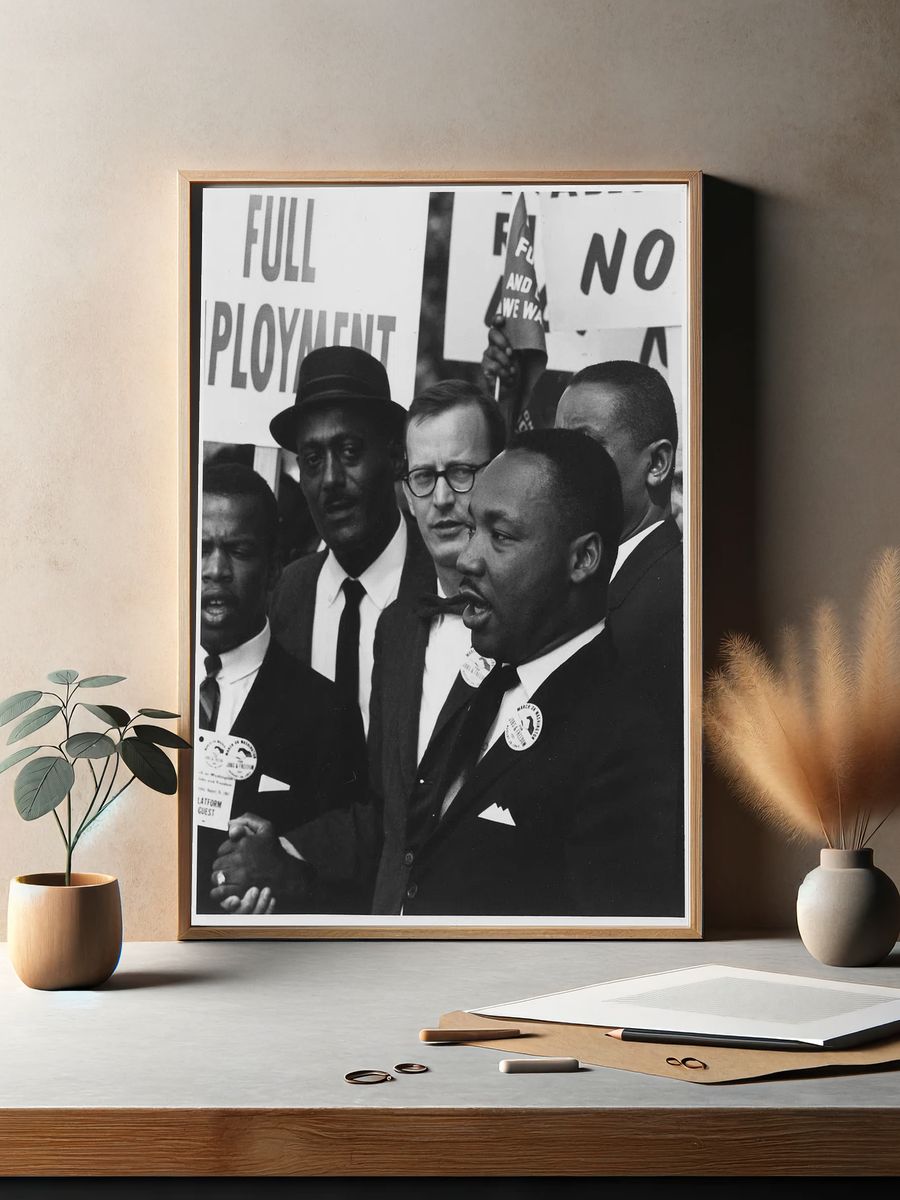 Civil Rights March — Black and White Print. — room view 2