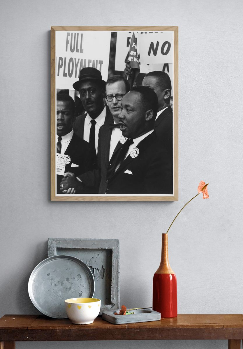 Civil Rights March — Black and White Print. — room view 3