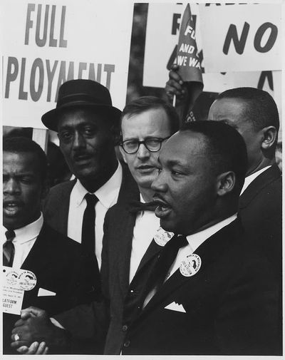 Civil Rights March — Black and White Print. poster print