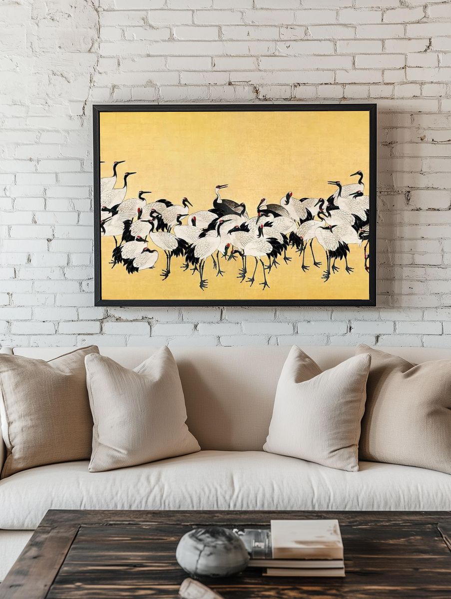 Japanese cranes (18th century) vintage. — room view 1