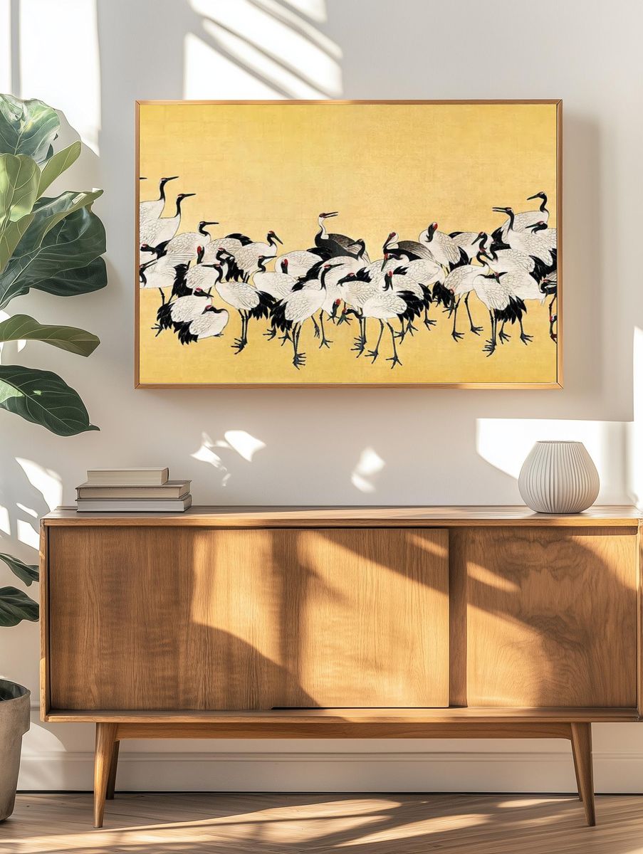 Japanese cranes (18th century) vintage. — room view 3