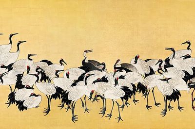 Japanese cranes (18th century) vintage. poster