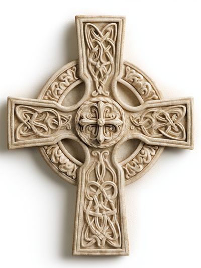 Celtic Cross Relief Print. poster