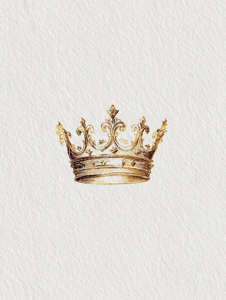 Golden Crown — Vintage Print. poster — vintage art