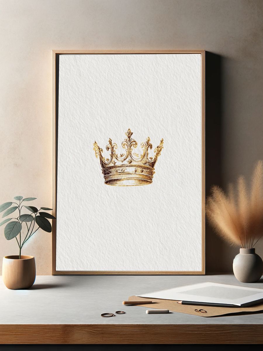 Golden Crown — Vintage Print. — room view 2