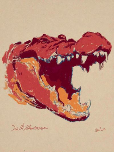 Crocodile Head — Abstract Print. poster