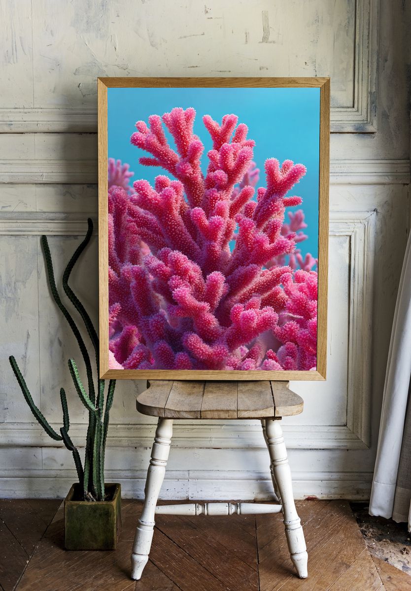 Vibrant Coral Reef — Nature Print room preview